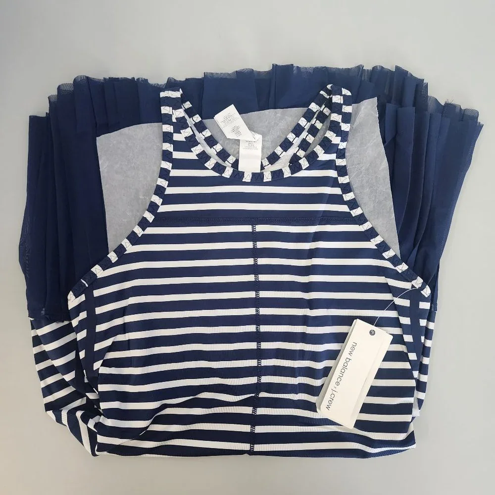 new balance x j.crew - tennis skirt  blue & white [size m] [NewWithTags] - Picture 11 of 13